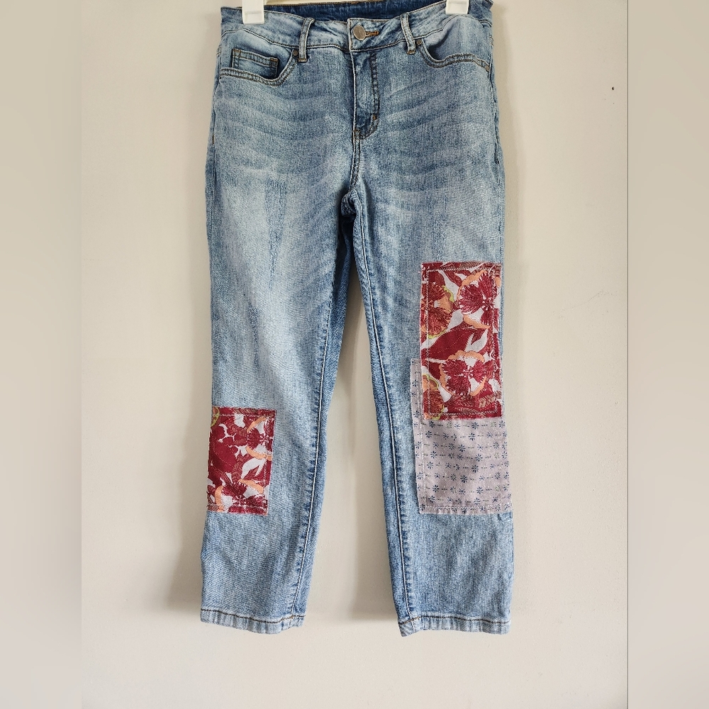 NWOT Soft Surroundings Patchwork Jeans 4P
